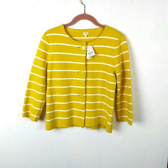 J. Crew Sweaters - NWT J.Crew | Yellow button down cardigan Small